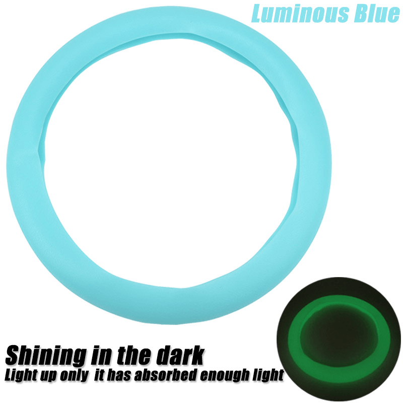 Leather Texture Car Auto Silicone Steering Wheel Glove Cover Soft Multi Color