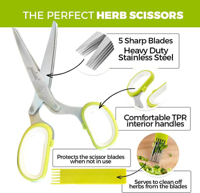 Multi-Functional Stainless Steel Kitchen Scissors – 5 Layers