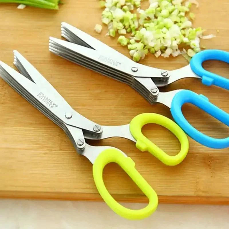 Multi-Functional Stainless Steel Kitchen Scissors – 5 Layers