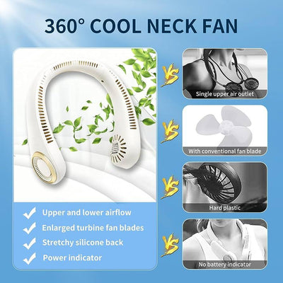 Portable Rechargeable Neck Fan