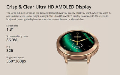 Zeblaze Btalk 2 Smart Watch AMOLED Display
