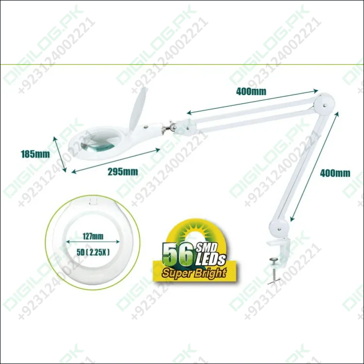 Proskit MA 1209 Clip-on 5D Magnifying Glass LED Light - Perfect for Tool Repair and Detailed Work