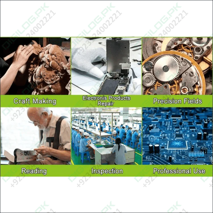 Proskit MA 1209 Clip-on 5D Magnifying Glass LED Light - Perfect for Tool Repair and Detailed Work