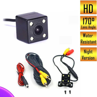 Universal Car Rear View Camera HD Night Vision Camera 4 LED 170° Wide Angle